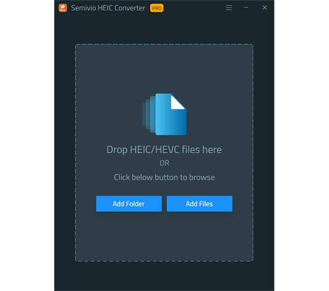 semivio heic converter add files